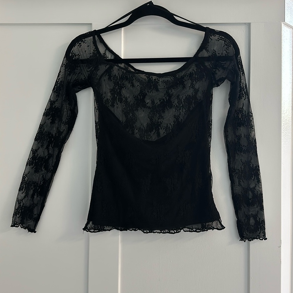 Elodie long sleeve lace top